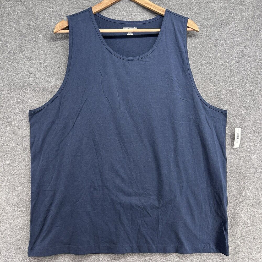 NWT Amazon Essentials Sleeveless Shirt Mens XXL Navy Blue Tank Top Casual Tee